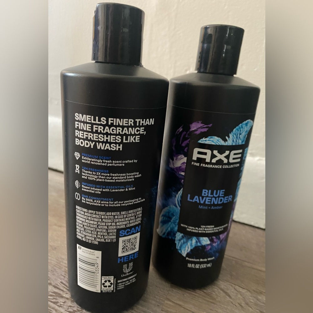Axe Fine Fragrance Collection Men's Body Wash Blue Lavender, 18 oz-2 Pack - Picture 2 of 2